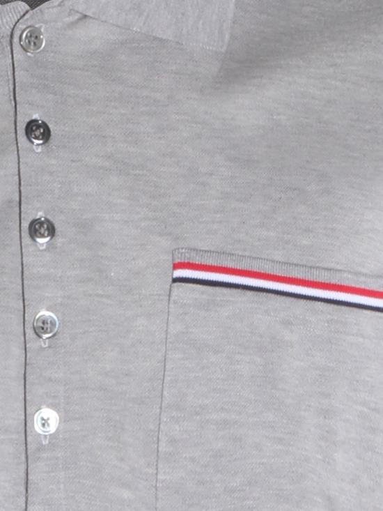 26SS 톰브라운 피케 포켓 폴로 티셔츠 MJP022A01455 055 Grey - THOM BROWNE