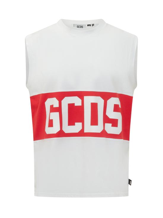 26SS 지씨디에스 반팔 티셔츠 Z0MLQC104J101 100R OPTIC WHITE RED