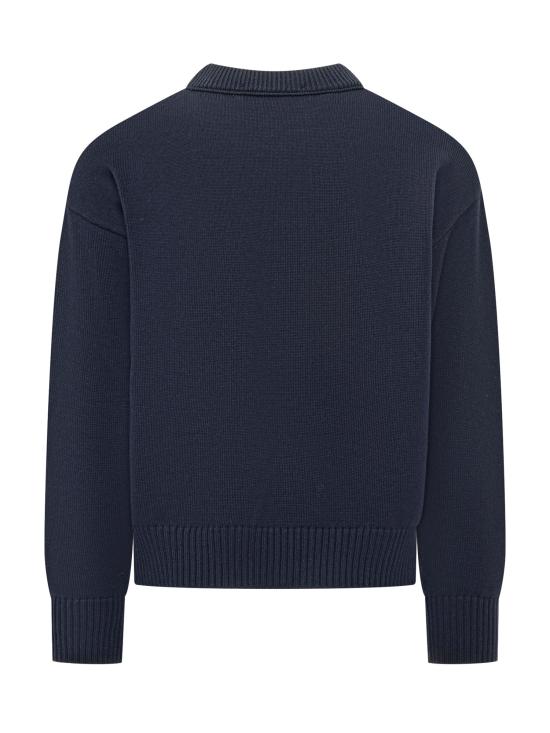 26SS 아미 ADC 울 & 코튼 크루넥 하트 스웨터 UKS859KN0156 A116 ENCRE ECRU - AMI