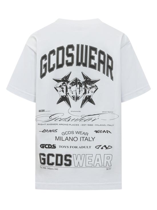 26SS 지씨디에스 반팔 티셔츠 C1MWQC070J079 100B OPTIC WHITE BLACK - GCDS