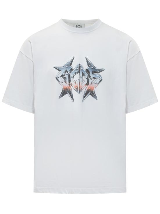 26SS 지씨디에스 반팔 티셔츠 C1MWQC061J079 100E OPTIC WHITE BLUE