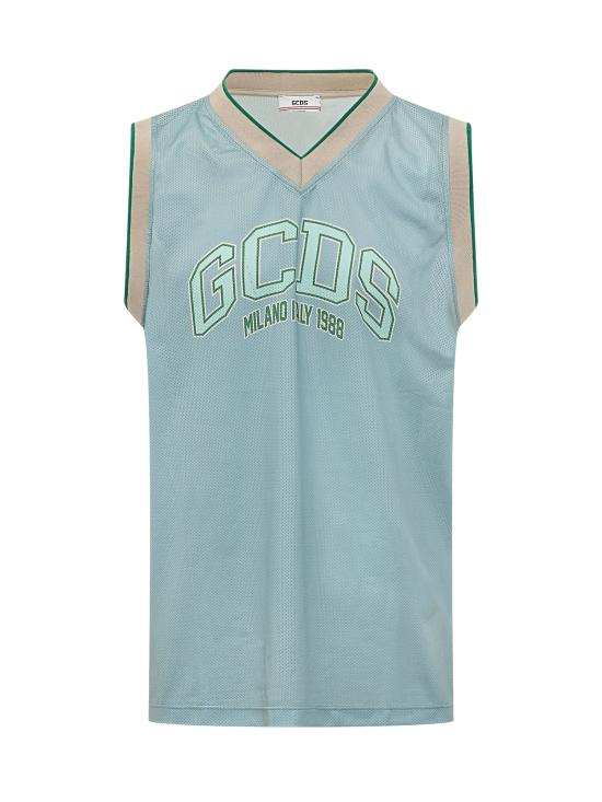 26SS 지씨디에스 민소매 티셔츠 C1MEQC043J003 920G QUARRY GREY WHITE