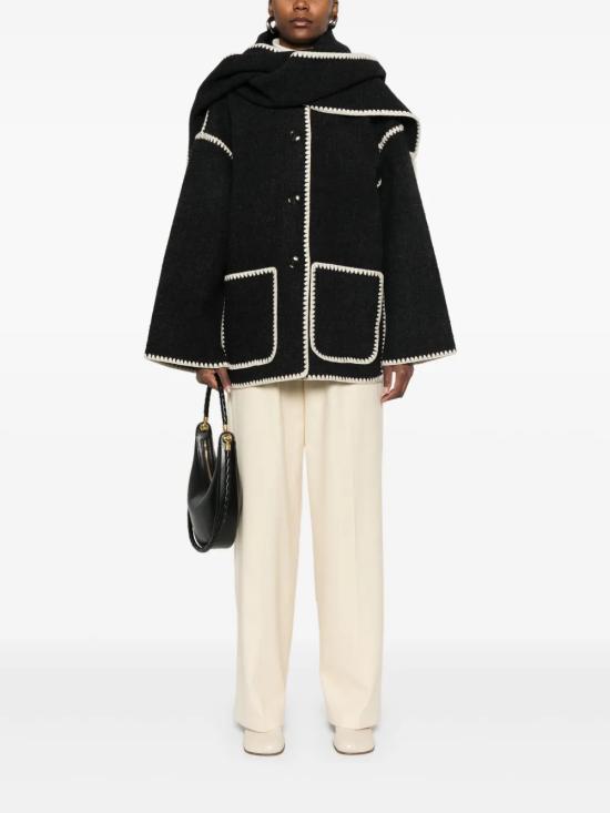 26SS 토템 자수 스카프 자켓 244WRO918FB0292 DARKGREYMELANGE083 - TOTEME