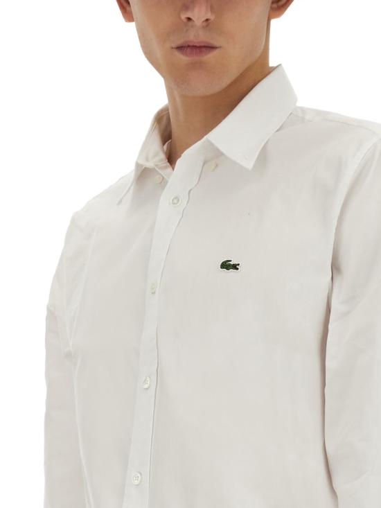 26SS 라코스테 레귤러 핏 프리미엄 코튼 셔츠 CH2933 001 WHITE - LACOSTE