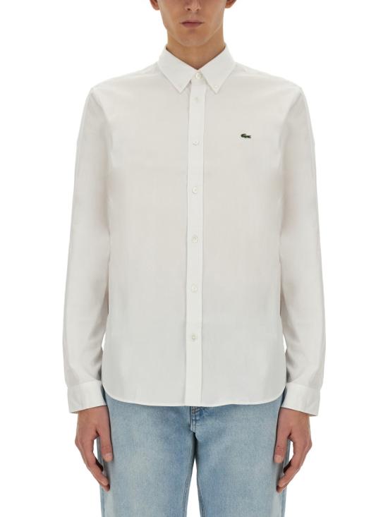 26SS 라코스테 레귤러 핏 프리미엄 코튼 셔츠 CH2933 001 WHITE - LACOSTE