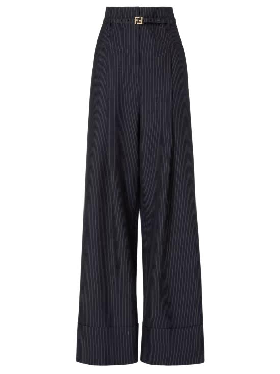 26SS 펜디 핀스트라이프 울 팬츠 FR6673AW7IF0QG3 BLACK