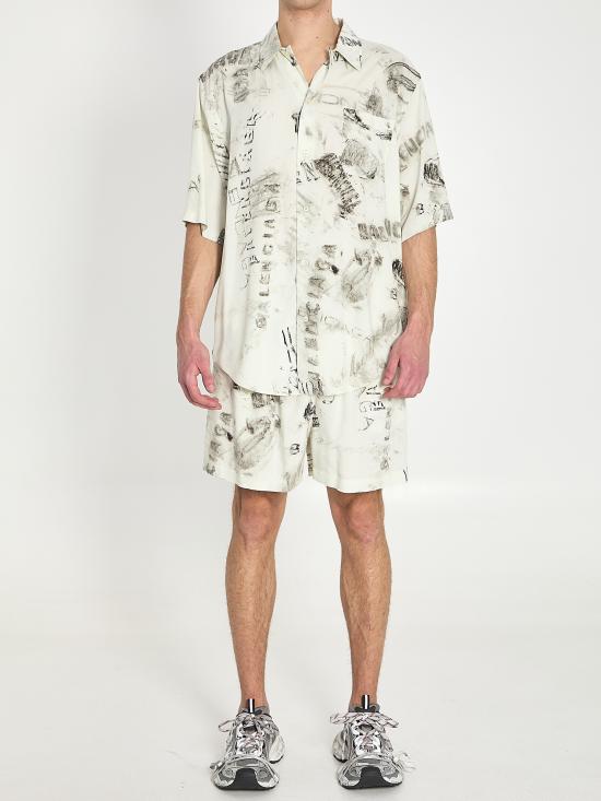 26SS 발렌시아가 긴팔 셔츠 852334TTL781240 IVORY - BALENCIAGA