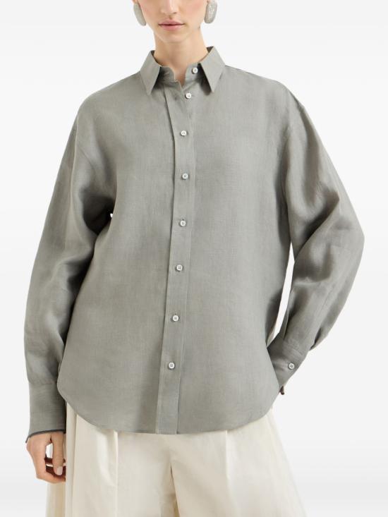 26SS 브루넬로 쿠치넬리 셔츠 MA698MQ906C1063 KHAKI - BRUNELLO CUCINELLI