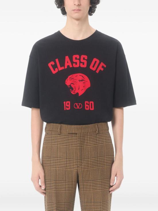 26SS 발렌티노 가라바니 반팔 티셔츠 8V3MG18ABAR0NR BLACK RED - VALENTINO GARAVANI