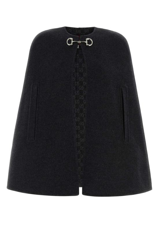 26SS 구찌 홀스빗 실크 울 케이프 852796ZAQW01179 NAVY