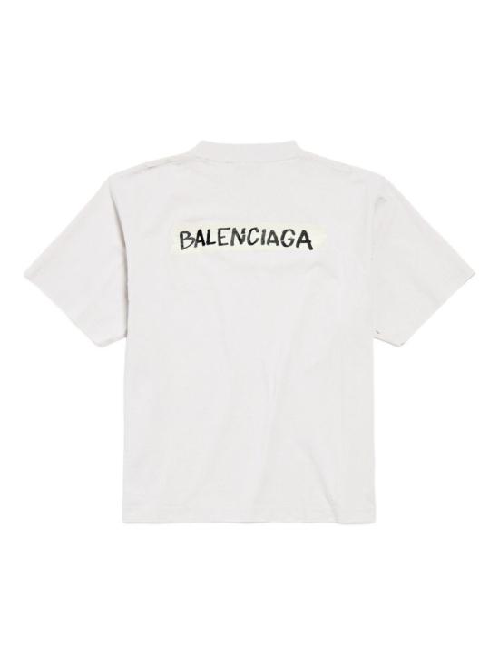 26SS 발렌시아가 마스킹 테이프 티셔츠 850990TTVL69012 WHITE - BALENCIAGA