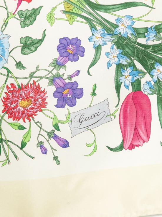 26SS 구찌 프린티드 실크 트윌 까레 8234863G0017475 WHITE MULTI - GUCCI