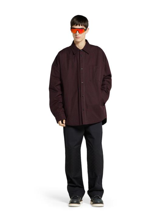 25FW 구찌 체크 깅엄 패딩 자켓 셔츠 836251Z7ATD5333 RED - GUCCI