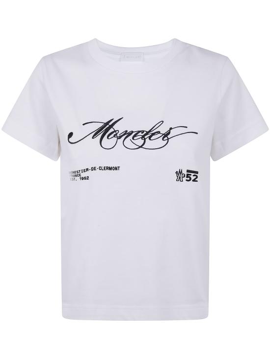 25FW 몽클레어 반팔 티셔츠 K20938C0000589AJS00A WHITE