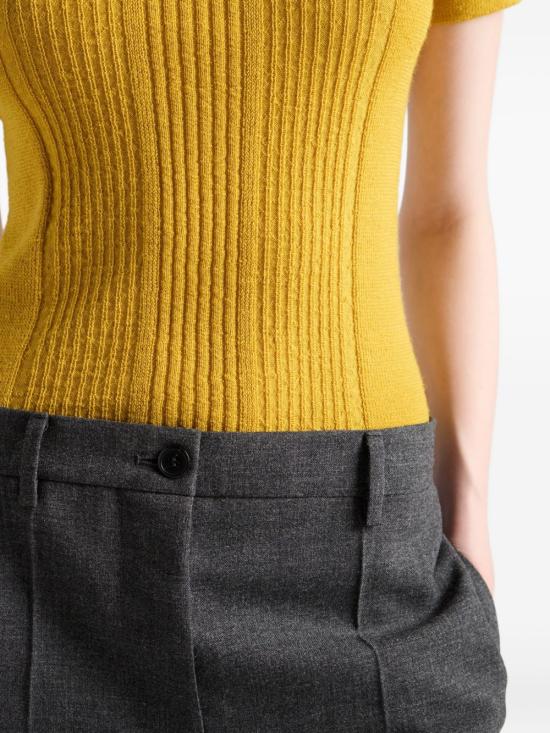 25FW 프라다 스웨터 P24V2L17ZESOOOF0037 YELLOW - PRADA