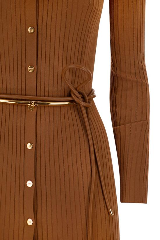 26SS 엘리자베타프랜치 미디 원피스 AM15S61E2 600 BROWN - ELISABETTA FRANCHI