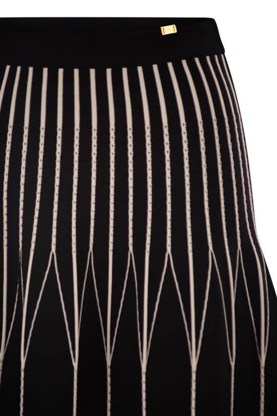 26SS 엘리자베타프랜치 미디 스커트 GK31S62E2 685 BLACK BUTTER - ELISABETTA FRANCHI