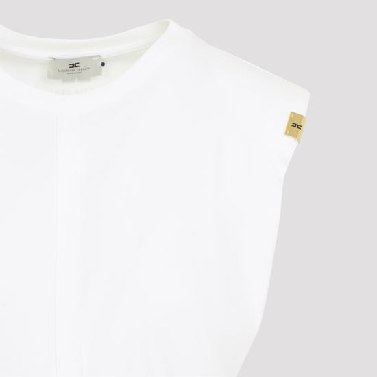26SS 엘리자베타프랜치 반팔 티셔츠 MA01161E2 270 WHITE - ELISABETTA FRANCHI