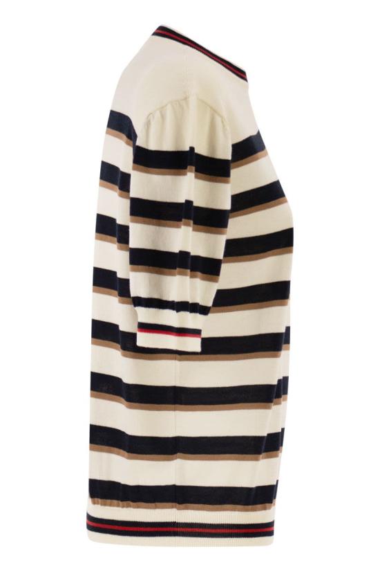 26SS 에르노 반팔 티셔츠 MG000239D72118 1092 WHITE BLUE - HERNO