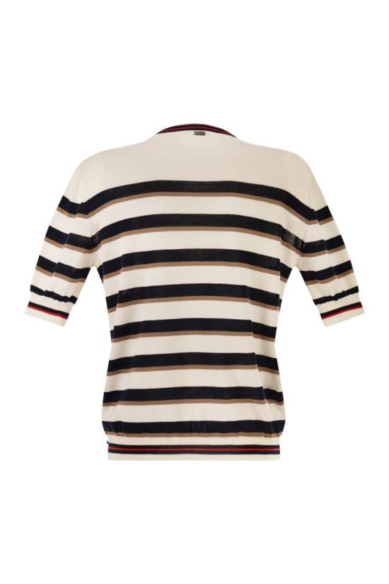 26SS 에르노 반팔 티셔츠 MG000239D72118 1092 WHITE BLUE - HERNO