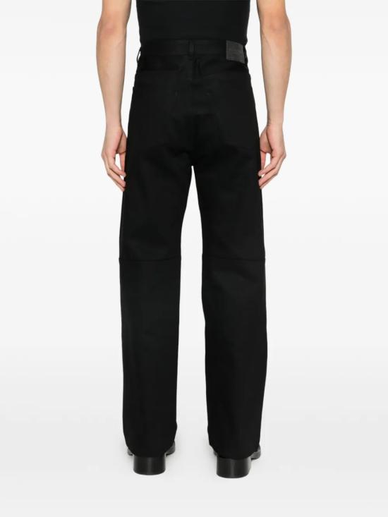 26SS 발렌시아가 커브드 니 팬츠 857194TTWA4 1000 BLACK - BALENCIAGA