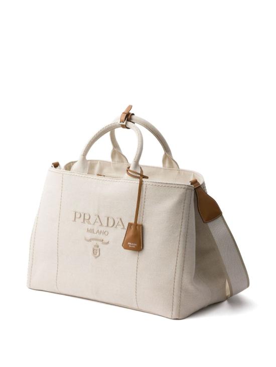 25FW 프라다 자르디니에르 엑스트라 라지 리넨 블렌드 토트백 2VG1312CX9VOOOF0018 BEIGE - PRADA