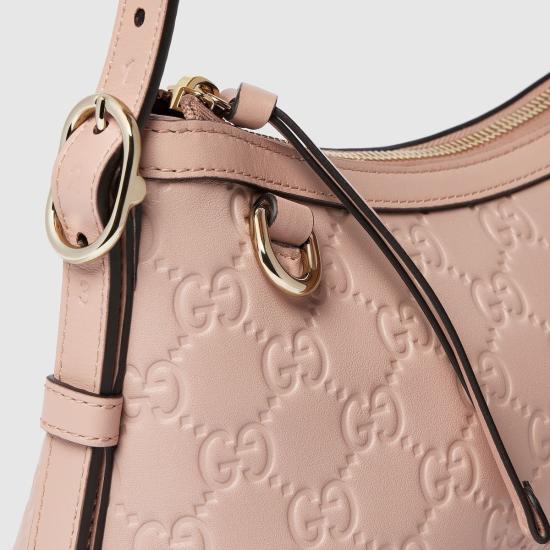 26SS 구찌 GG 엠블럼 스몰 숄더백 847450AAFDV5753 PINK BEIGE - GUCCI