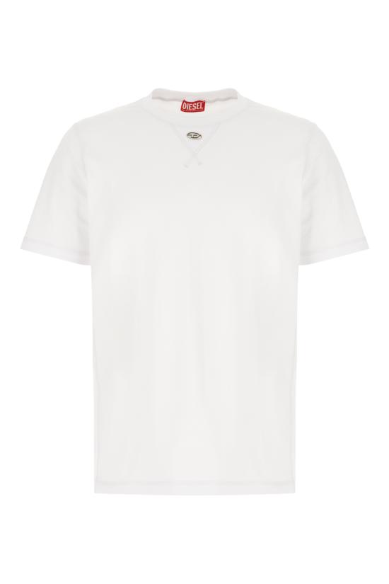 26SS 디젤 오벌 D 크루넥 티셔츠 A199630AIJU 100 WHITE