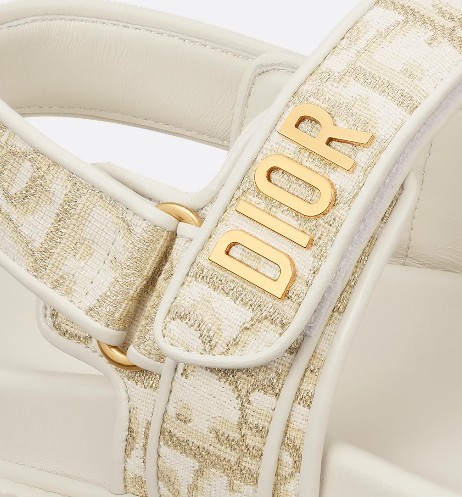 26SS 디올 뮬/슬리퍼 KCO170OFI 62K GOLDWHITE - DIOR