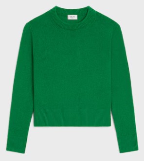 26SS 셀린느 캐시미어 크루넥 스웨터 RY0O21991 30GE GREEN
