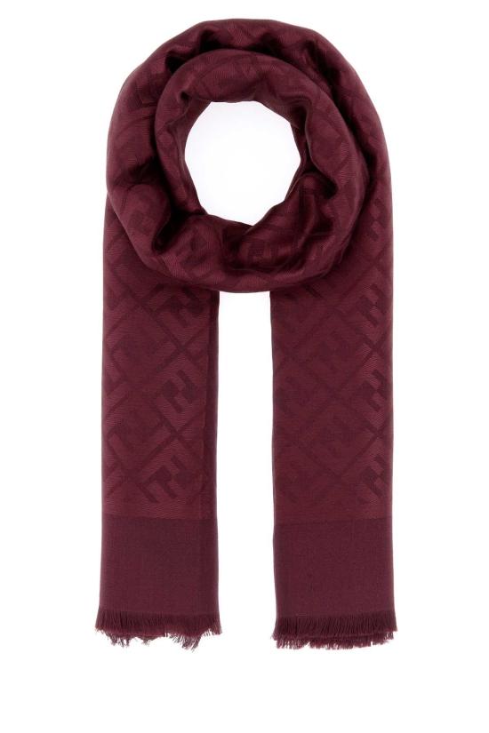 26SS 펜디 오가닉 실크 울 FF 숄 FXT069AJW7 F0TX1 ROSSOSCURO