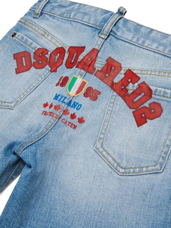 26SS [키즈] 디스퀘어드2 쇼츠/버뮤다 DQ3345D0AHN DQ01 Blue - DSQUARED2