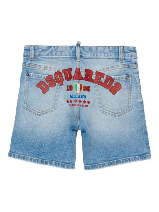 26SS [키즈] 디스퀘어드2 쇼츠/버뮤다 DQ3345D0AHN DQ01 Blue - DSQUARED2