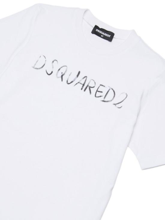 26SS [키즈] 디스퀘어드2 티셔츠 DQ3158D0AGP DQ100 White - DSQUARED2