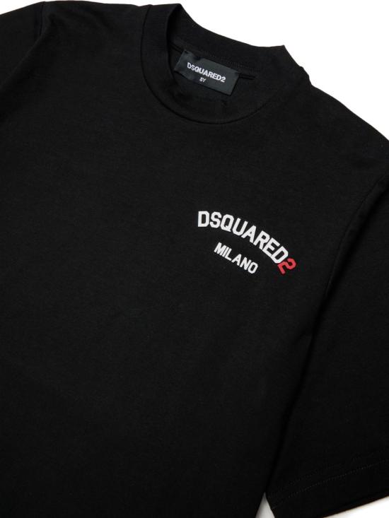 26SS [키즈] 디스퀘어드2 티셔츠 DQ3169D0AAP DQ900 Black - DSQUARED2