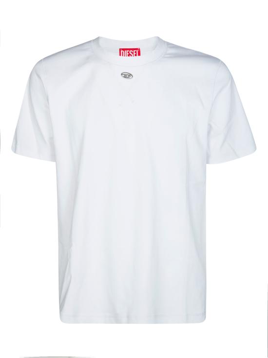 26SS 디젤 오벌 D 크루넥 티셔츠 A199630AIJU 100 BIANCO