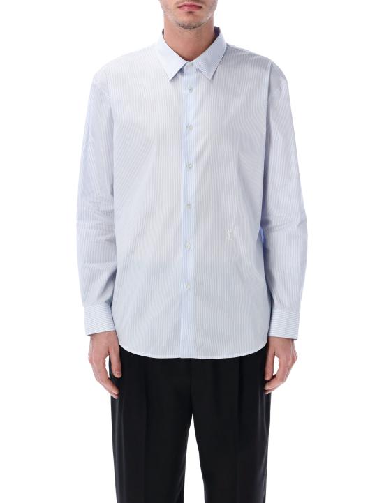 26SS 생로랑 긴팔 셔츠 859779Y2N27 9862 BIANCO BLUE STRIPE