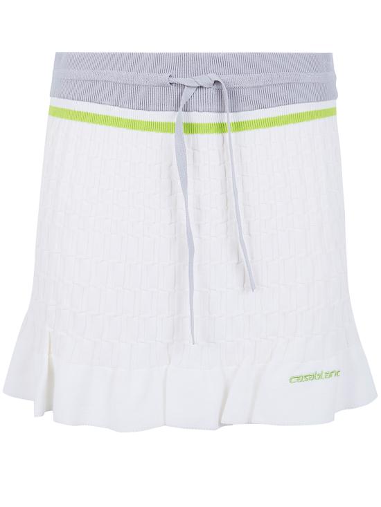 26SS 카사블랑카 숏 스커트 W SP26 KW 1248 01 WHITE