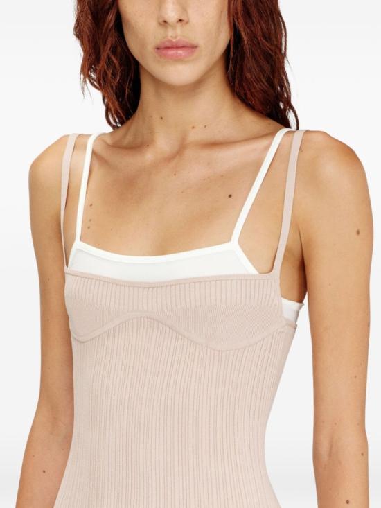 26SS 디젤 M-잔드라 니트 탱크 드레스 A20830 0WICK 7AW Neutrals - DIESEL