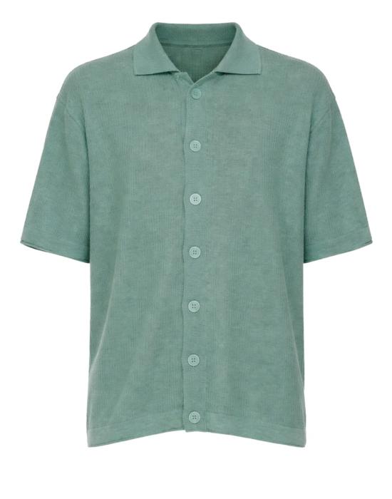 25FW 아토모 팩토리 반팔 셔츠 PE25AFU48 Blue