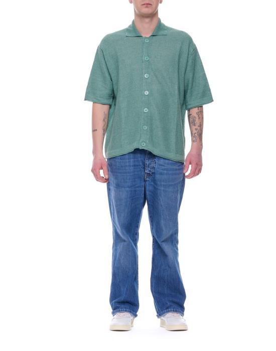 25FW 아토모 팩토리 반팔 셔츠 PE25AFU48 Blue - ATOMO FACTORY