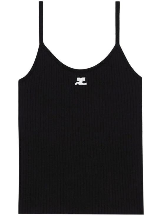 26SS 쿠레쥬 민소매 티셔츠 PERMDE012FI0001 9999 Black