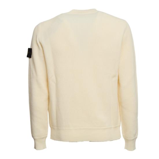 26SS 스톤 아일랜드 립드 소프트 오가닉 코튼 레귤러 핏 크루넥 스웨터 L1S155100154 S00D8 Neutrals - STONE ISLAND