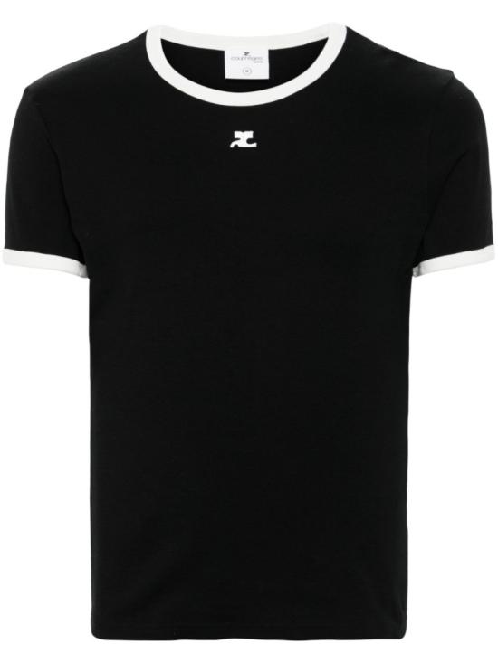 26SS 쿠레쥬 반팔 티셔츠 VESJTS020JS0070 9901 Black