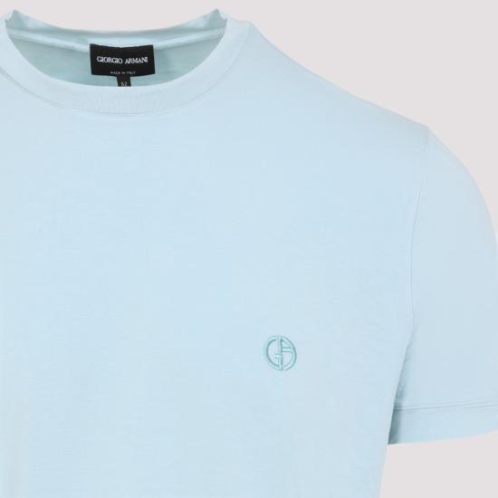 26SS 조르지오 아르마니 반팔 티셔츠 3GST52 SJP4Z Blue - GIORGIO ARMANI