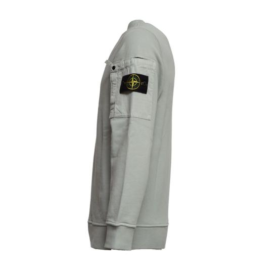 26SS 스톤 아일랜드 코튼 플리스 크루넥 스웨트셔츠 L1S156100019 S0410 Grey - STONE ISLAND