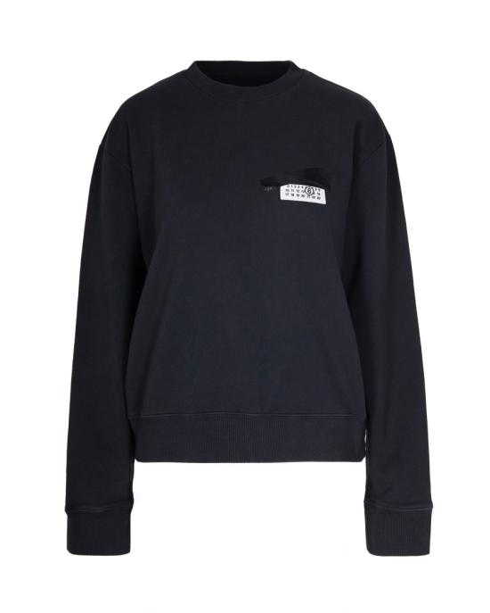 26SS MM6 메종마르지엘라 긴팔 티셔츠 7578995 Black
