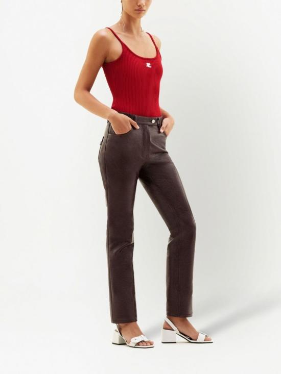 26SS 쿠레쥬 민소매 티셔츠 PERMDE012FI0001 4034 Red - COURREGES