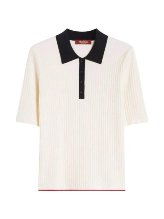 26SS 막스마라 스튜디오 폴로 티셔츠 OSCURI009 White