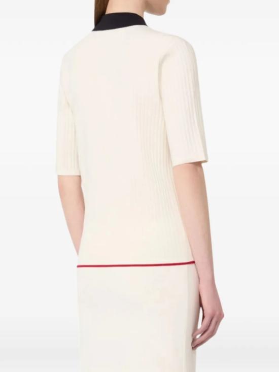 26SS 막스마라 스튜디오 폴로 티셔츠 OSCURI009 White - MAX MARA STUDIO
